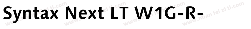 Syntax Next LT W1G-R字体转换
